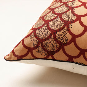 Brown Bagh Hand Block Printed Pure Cotton Cushion Cover 
