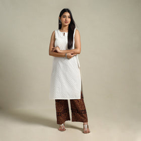 Brown Bagh Block Print Natural Dyed Cotton Palazzo