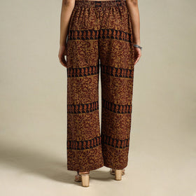 Brown Bagh Block Print Natural Dyed Cotton Palazzo