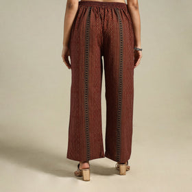 Brown Bagh Block Print Natural Dyed Cotton Palazzo