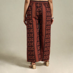 Brown Bagh Block Print Natural Dyed Cotton Palazzo