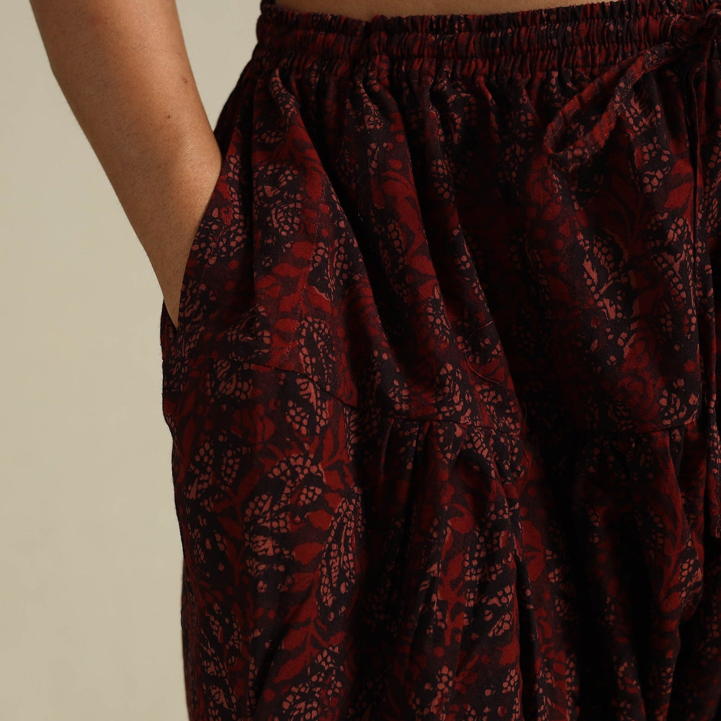 Brown - bagh natural dyed cotton salwar 07 - handcrafted