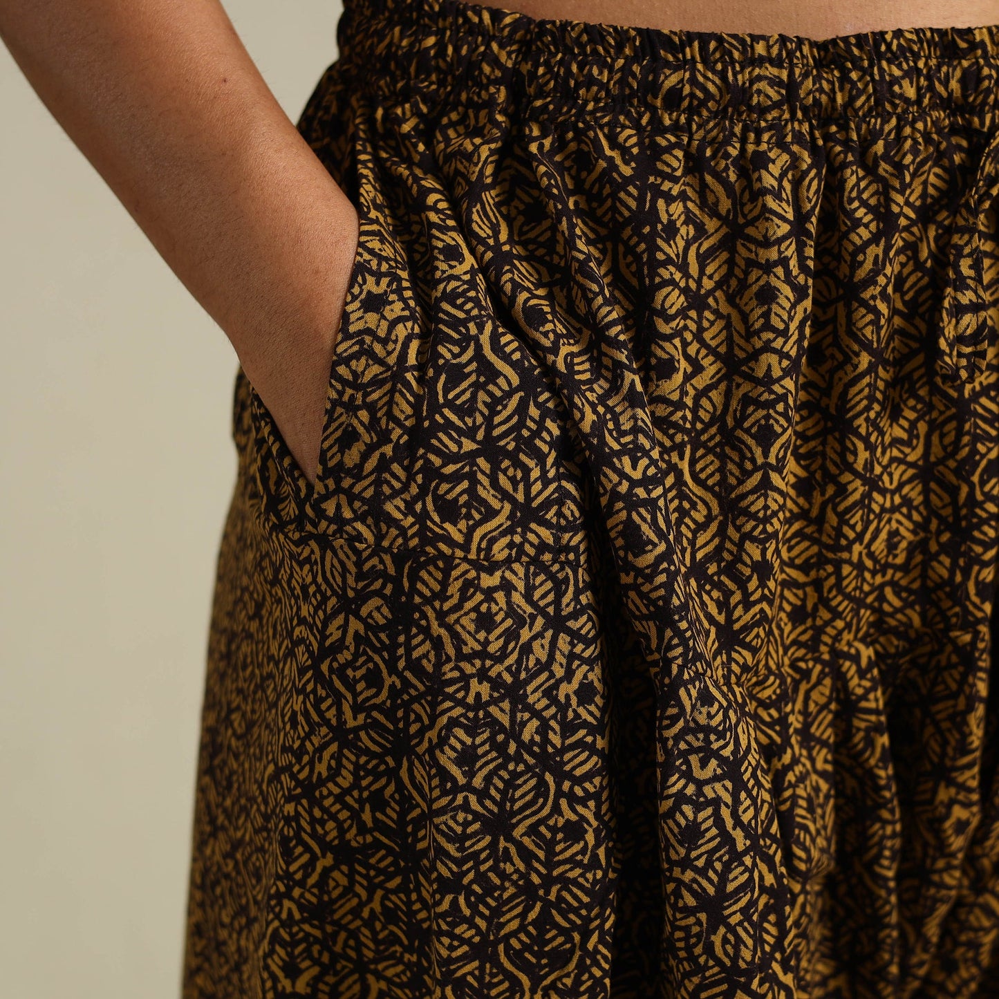 Brown Bagh Block Print Natural Dyed Cotton Salwar