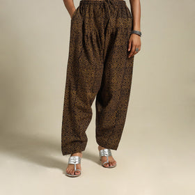 Brown Bagh Block Print Natural Dyed Cotton Salwar