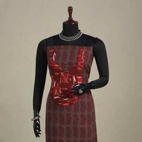 Brown - bagh patchwork cotton unstitched kurta material