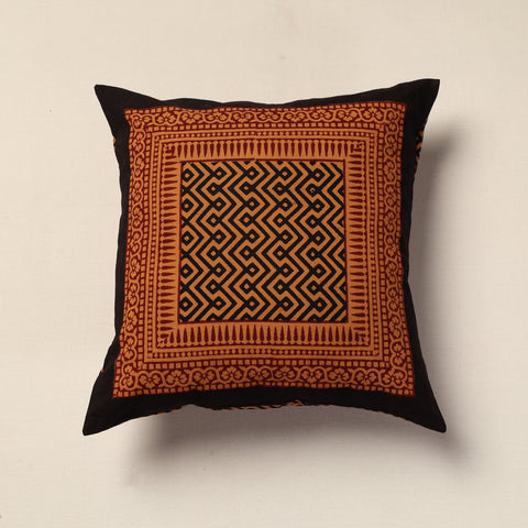 Brown Bagh Block Printed Cotton Cushion Cover