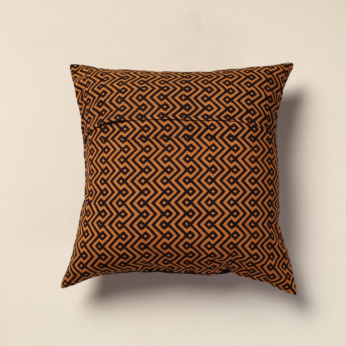 Brown Bagh Block Printed Cotton Cushion Cover