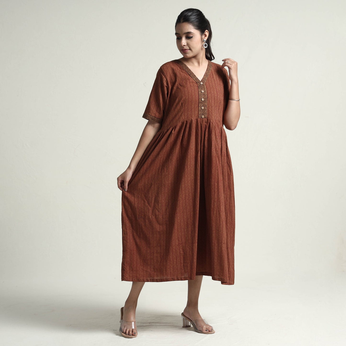  Bagh Block Printed Cotton Dress 