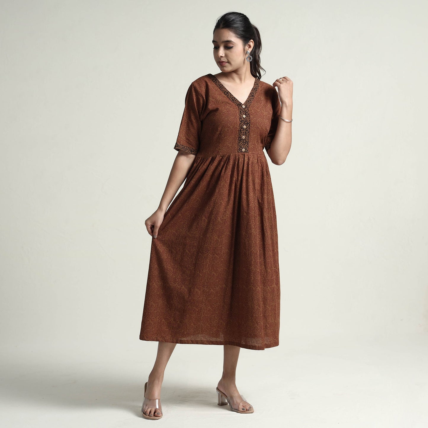  Bagh Block Printed Cotton Dress 