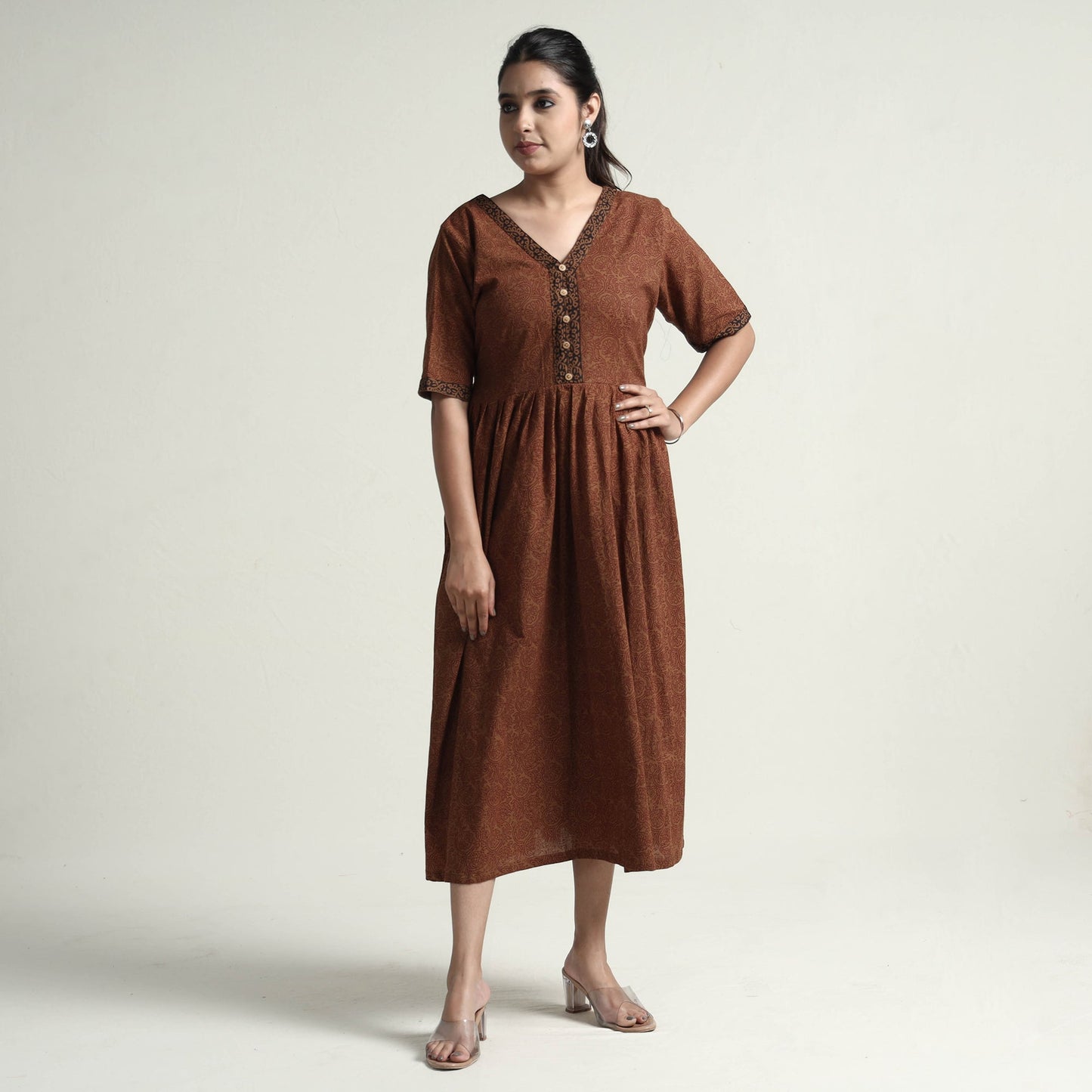  Bagh Block Printed Cotton Dress 