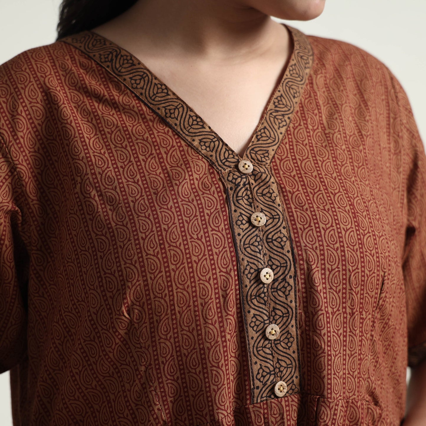  Bagh Block Printed Cotton Dress 