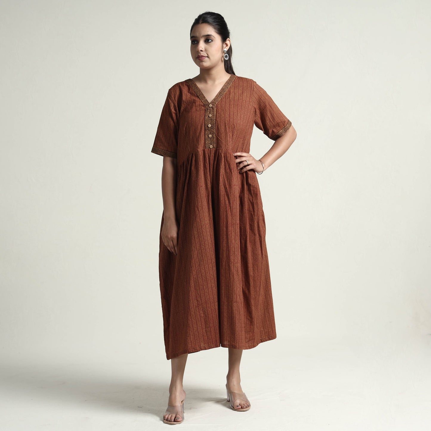  Bagh Block Printed Cotton Dress 