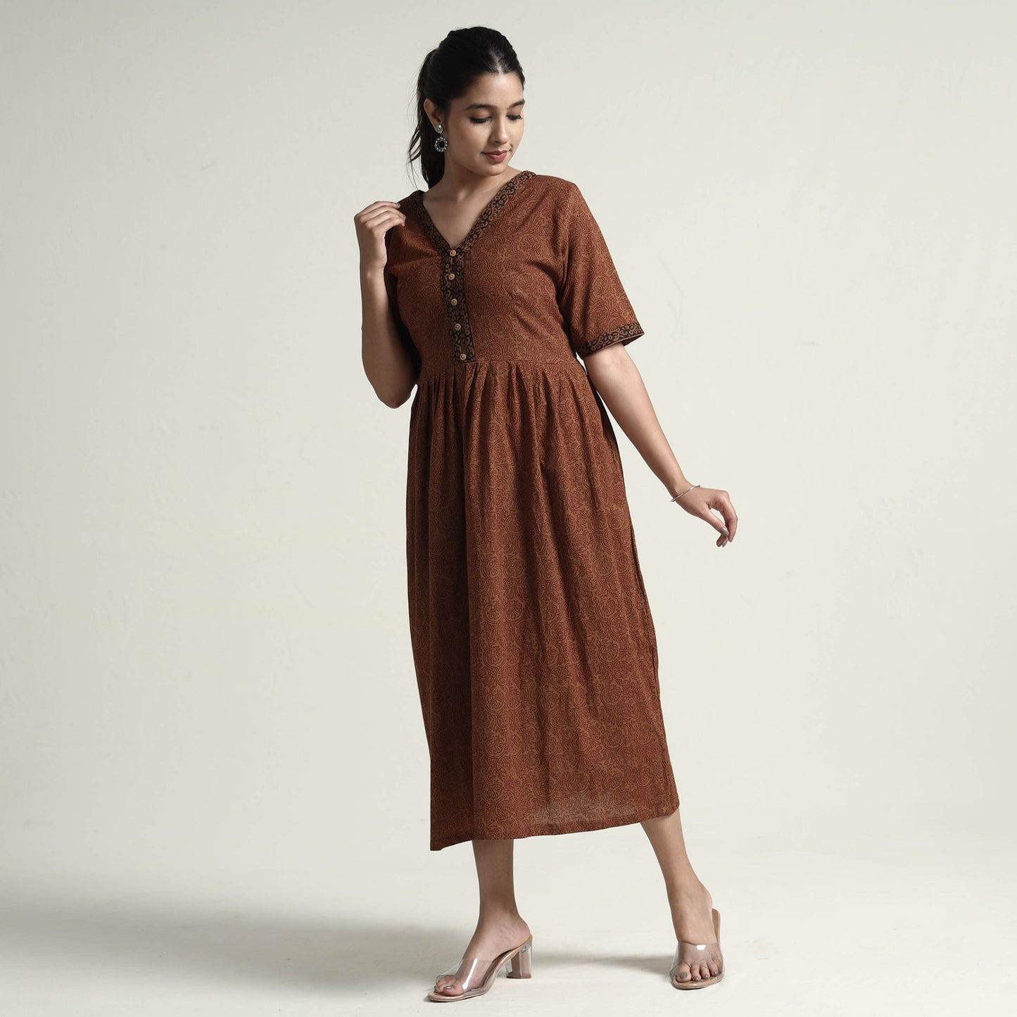  Bagh Block Printed Cotton Dress 