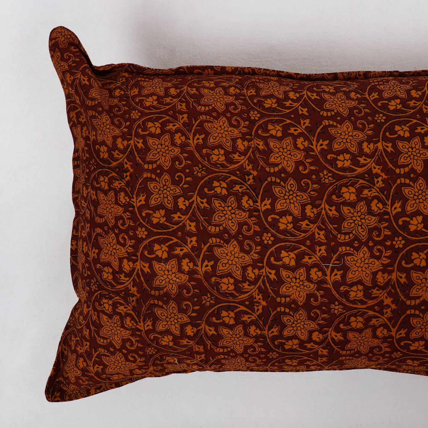 Brown - bagh printed cotton pillow cover (set of 2) 03