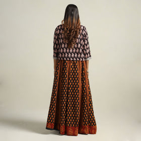  Bagh Block Printed Patchwork Cotton Long Skirt 