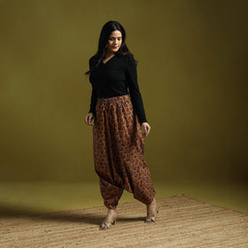 Brown - bagru natural dyed cotton harem pant 15