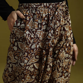 Brown - bagru natural dyed cotton salwar 07 - handcrafted