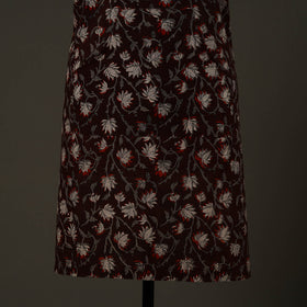 Brown - bagru cotton apron with pocket 21 - handcrafted