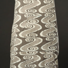 Brown - bagru cotton apron with pocket 53 - handcrafted