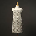 Brown - bagru cotton apron with pocket 53 - handcrafted
