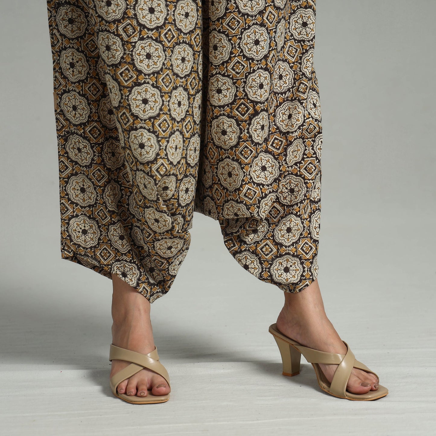 Buy Bagru Block Print Cotton Elasticated Harem Pant