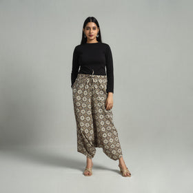 Buy Bagru Block Print Cotton Elasticated Harem Pant