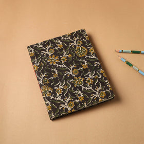 Brown Bagru Fabric Cover Handmade Paper Notebook