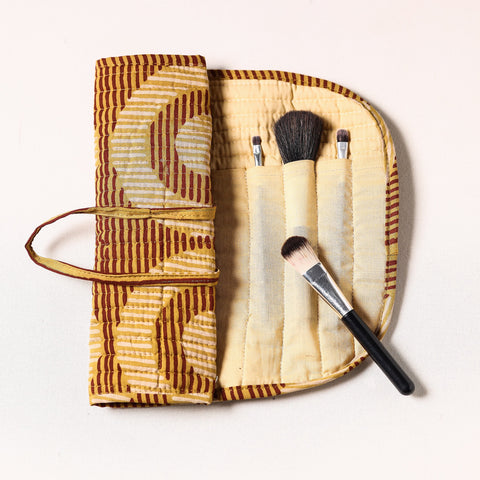  Multipurpose Segmented Make-up Brush Wrap Pouch/Case 