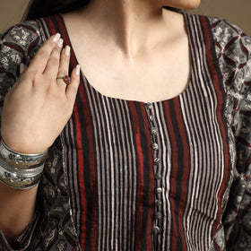  Bagru Hand Block Printed Cotton Long Kurta 