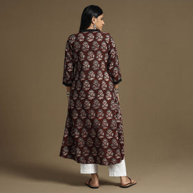  Bagru Hand Block Printed Cotton Long Kurta Online at iTokri.com