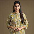  Bagru Hand Block Printed Cotton Long Kurta Online at iTokri.com