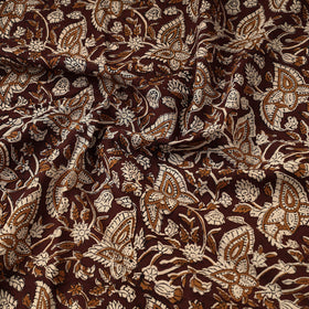Brown Bagru Block Print Natural Dyed Cotton Fabric