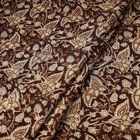 Brown Bagru Block Print Natural Dyed Cotton Fabric