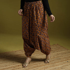 Brown - bagru natural dyed cotton harem pant 15