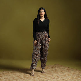 Brown - bagru natural dyed cotton salwar 07 - handcrafted