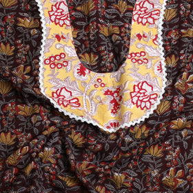 Brown - bagru patchwork cotton unstitched kurta material