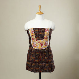 Brown - bagru patchwork cotton unstitched kurta material