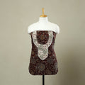 Buy Brown Bagru Print Patchwork Cotton Kurta Material
