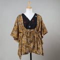  Bagru Block Printed Cotton Kaftan with Tie-Up Waist (Short) 