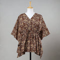  Bagru Block Printed Cotton Kaftan with Tie-Up Waist (Short) 