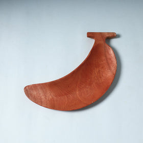  Brown Handcarved Natural Neem Wooden Tray 