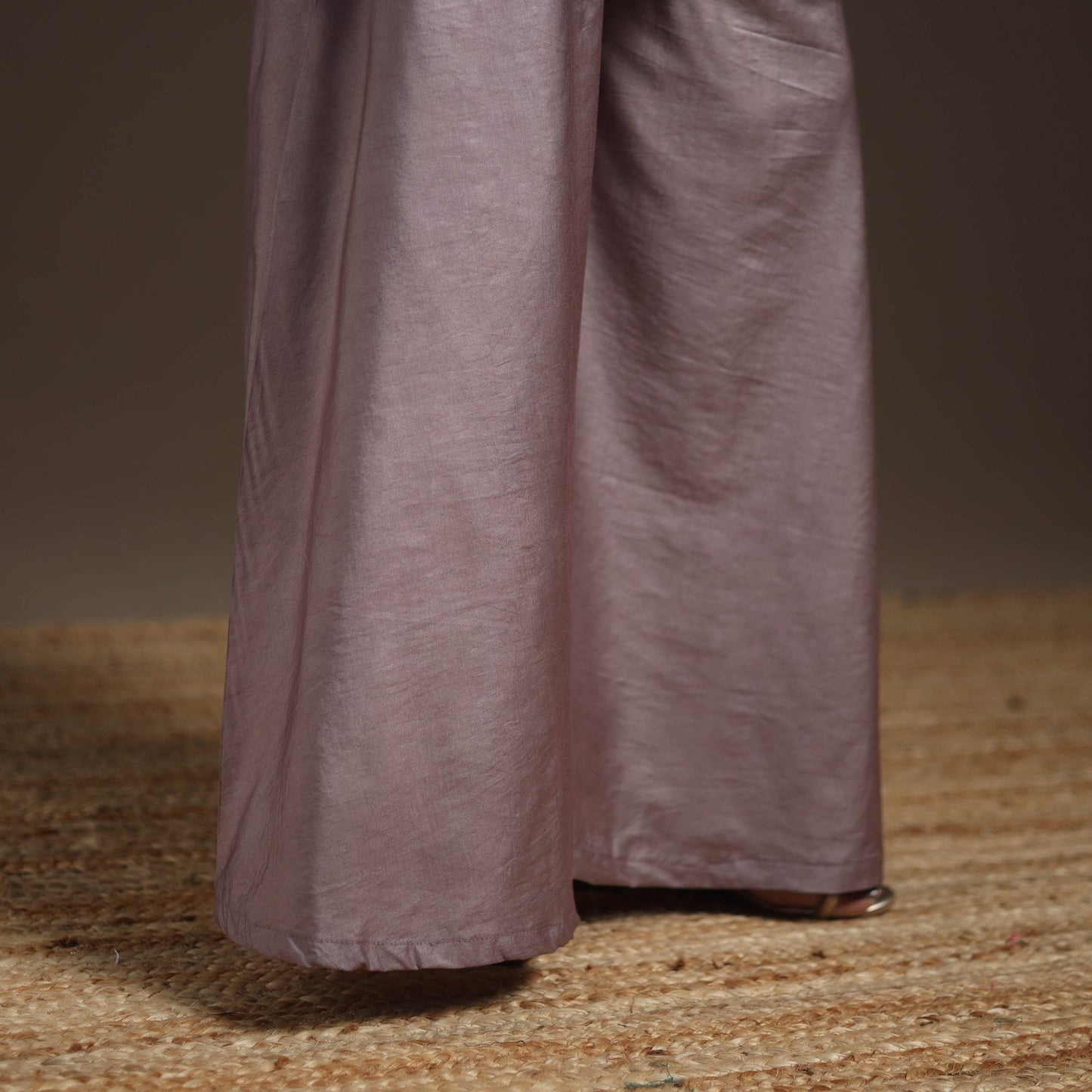 Brown - banarasi with gota work meena weaving silk cotton