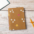 Brown Bandhani Cover Handmade Ruled Paper Notebook 