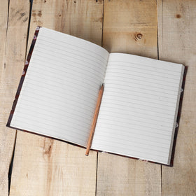 Brown Bandhani Cover Handmade Ruled Paper Notebook 