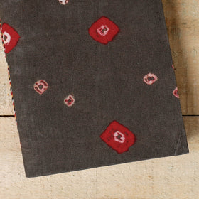 Black - Bandhani Fabric Cover Handmade Paper Notebook (7 x 5 in)