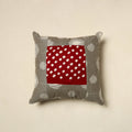 Buy Brown Bandhani Patch Ikat Cushion Cover