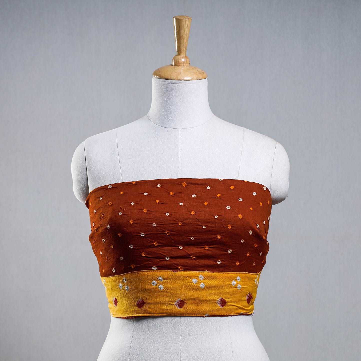 Buy Rangoli Bandhani Tie-Dye Cotton Blouse Piece Online at iTokri.com