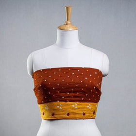 Buy Rangoli Bandhani Tie-Dye Cotton Blouse Piece Online at iTokri.com