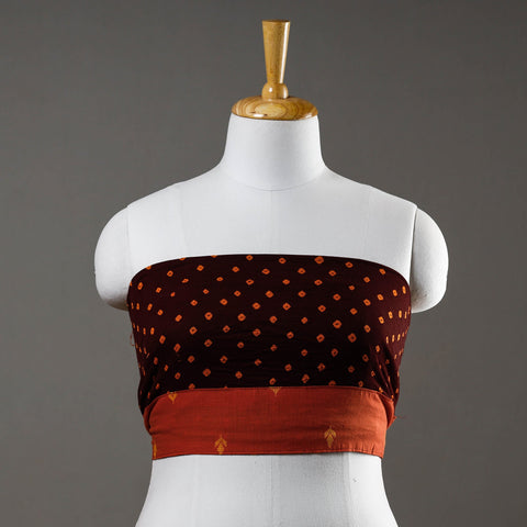 Buy Rangoli Bandhani Tie-Dye Cotton Blouse Piece 