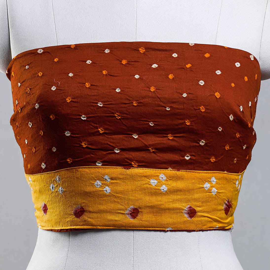 Buy Rangoli Bandhani Tie-Dye Cotton Blouse Piece Online at iTokri.com